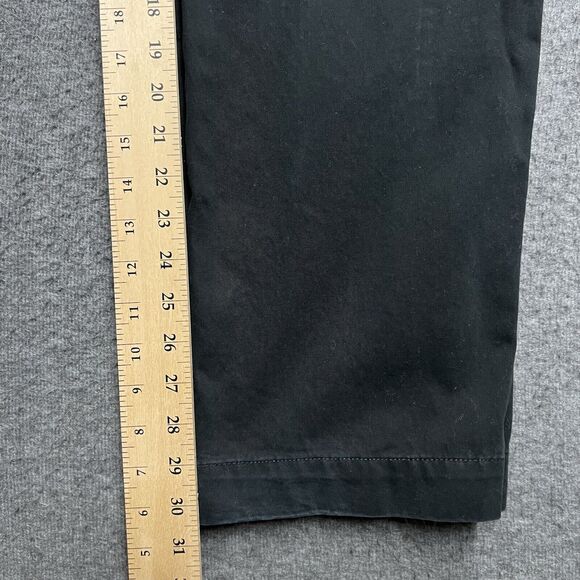 Polo Ralph Lauren Pants Men 35x32 (Actual 34x30.5) Black Flat Front Pony Cotton - Picture 11 of 11